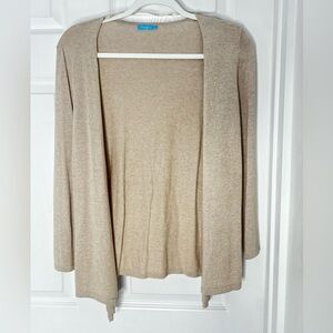 J. McLaughlin Beige Knit Cardigan Waterfall Sweater Sz S